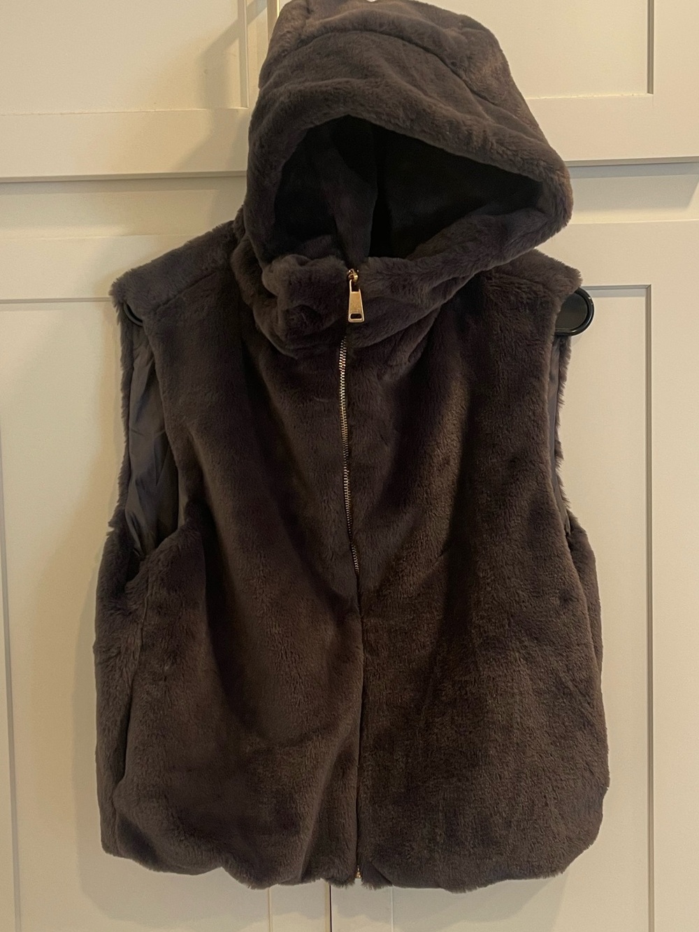 Lovepoem Faux Fur Vest - Dark Gray